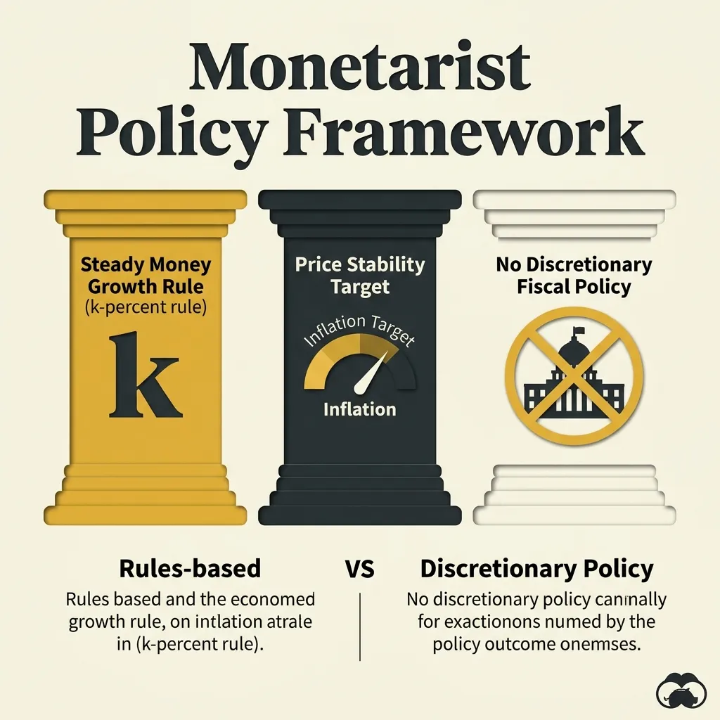 Policy diagram illustrating long-run vertical Phillips Curve showing how inflation expectations neutralize monetary stimulus