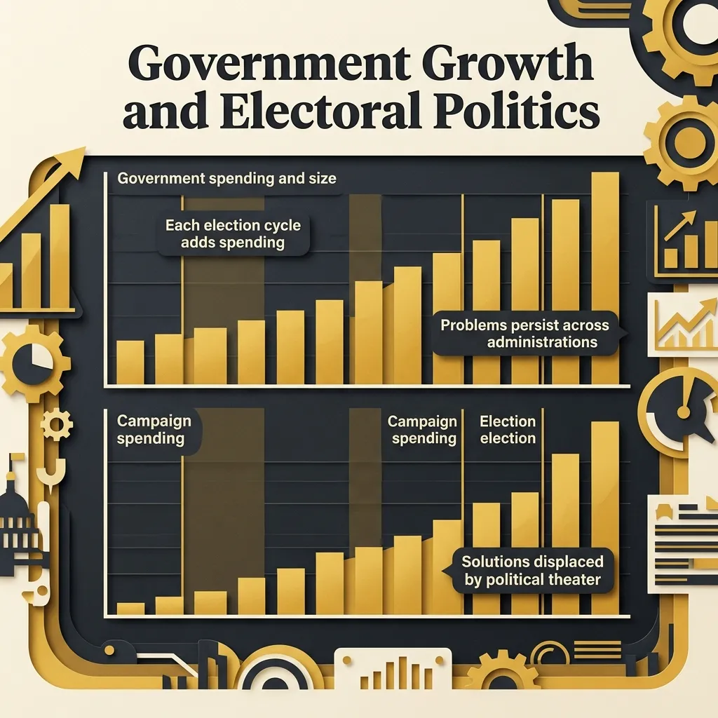 Chart showing the correlation between the growth of government spending/regulation and the rise in lobbying expenditures